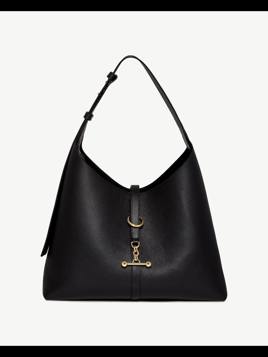 Strathberry Handbags - Strathberry Black Leather Kite Hobo Maxi with Gold Hardware